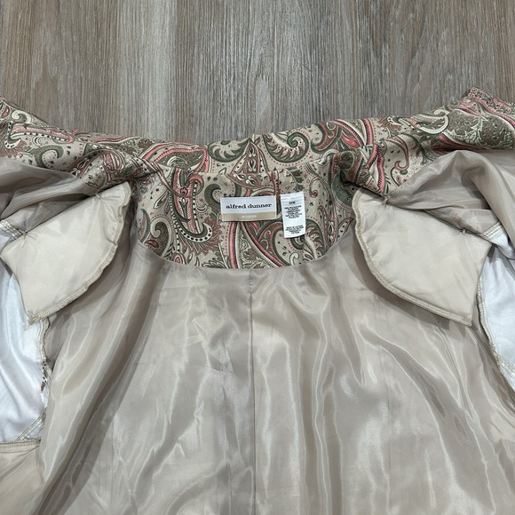 Alfred Dunner Women's Paisley Button Up Jacket Size 24W Lined Long Sleeve - Picture 9 of 15